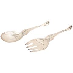 Georg Jensen Snail Pattern Sterling Silver Serving Set