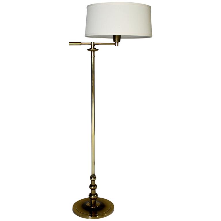 Stiffel Graduated Brass Ball Floor Lamp For Sale at 1stdibs