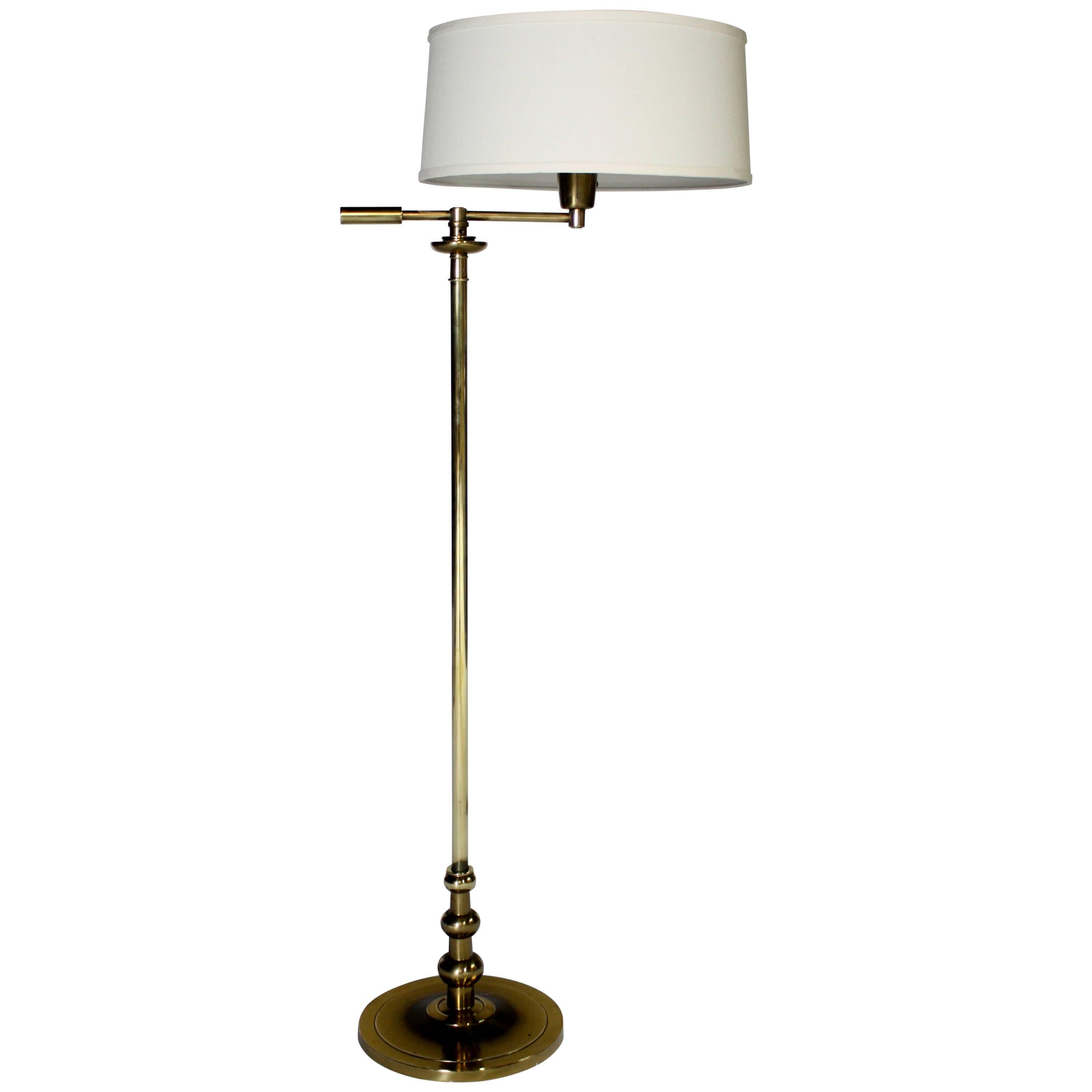 Stiffel Graduated Brass Ball Floor Lamp