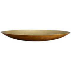 Modernist Ronald Hayes Pearson Shallow Spun Brass Bowl 12