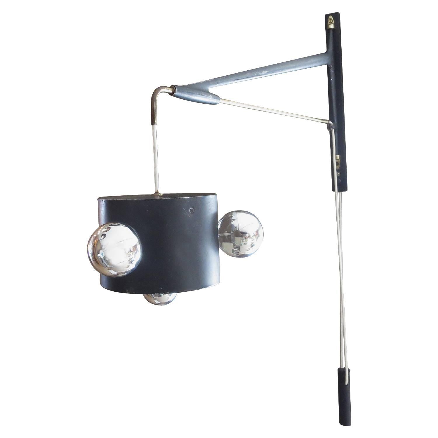 Swing Arm Wall Sconce by Maison Arlus For Sale