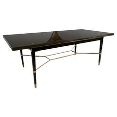 Ralph Lauren Modern Tubular Chrome Base Dining Table