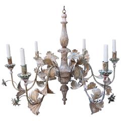 Wood and Iron Six-Light "Tivoli" Chandelier by Minton/Spidell