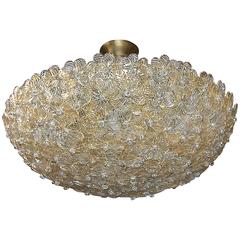 Large Barovier Murano Glass Floral Chandelier Pendant Light Large Barovier Murano Glass Floral Chandelier Pendant Light