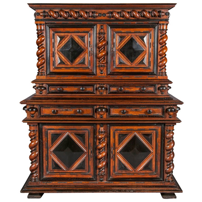 17th Century French Walnut Cabinet For Sale