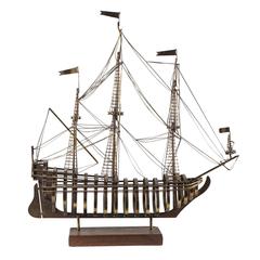 Mid-Century Brass Boat Sculpture by Curtis Jere 5