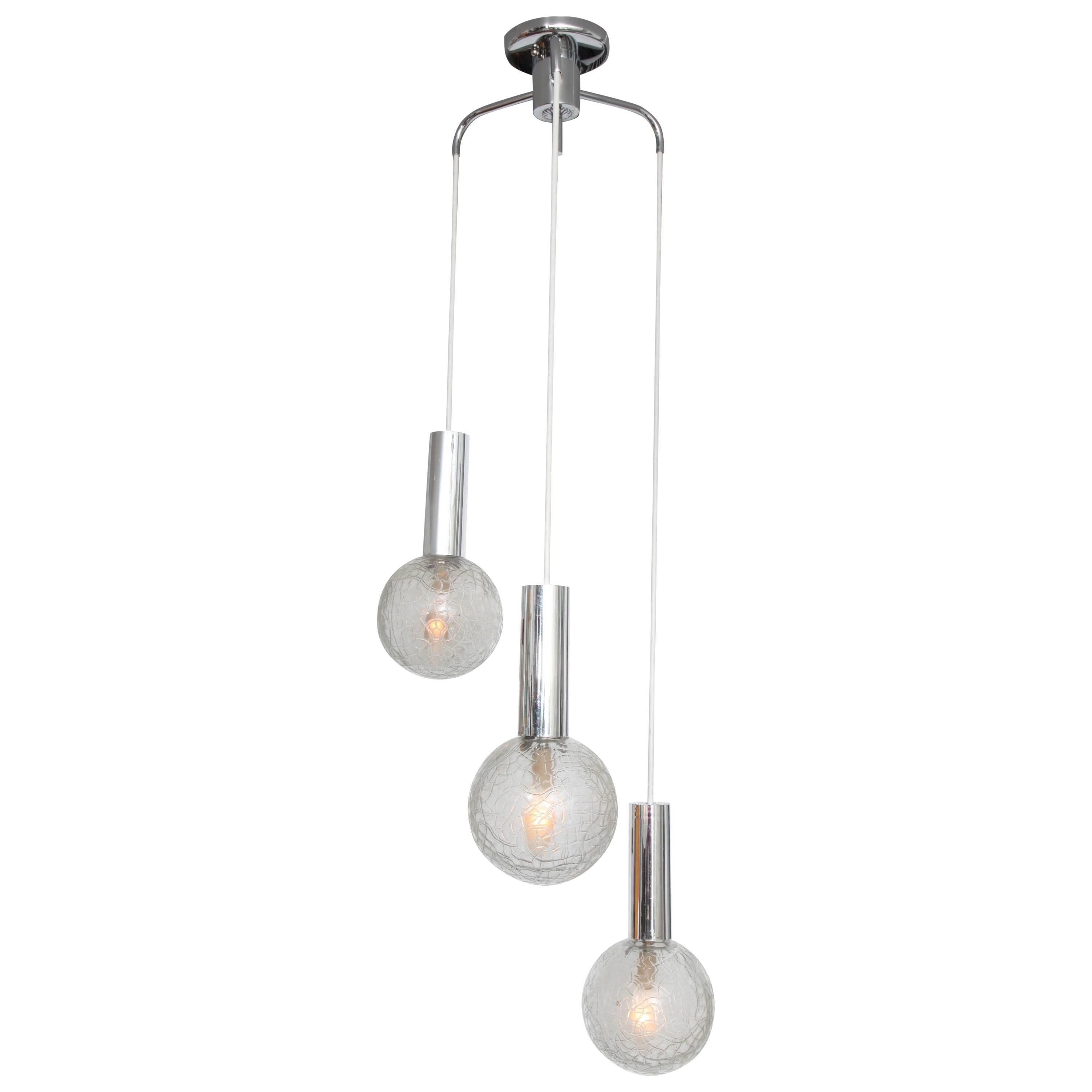 Three-Globed Pendant Light Fixture