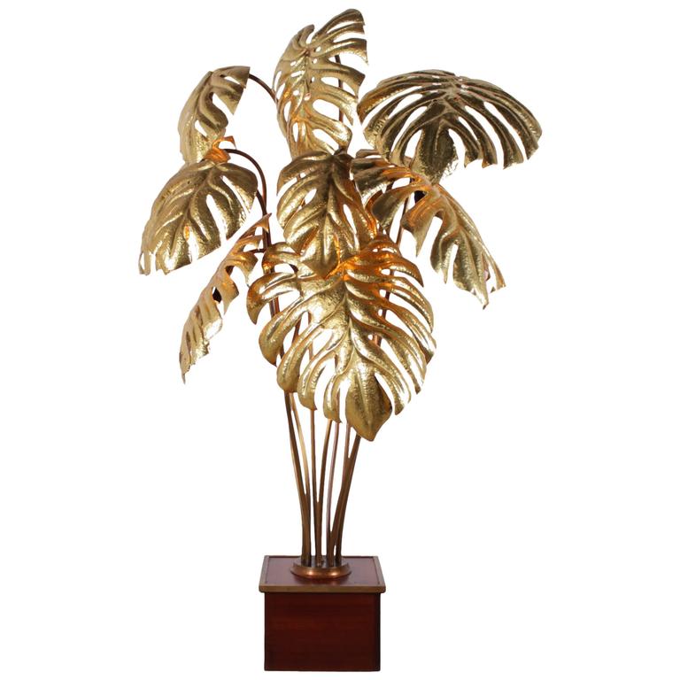 Outstanding Monstera Brass Floor Lamp by Maison Jansen at 1stDibs | monstera  lamp, monstera floor lamp, monstera lampe