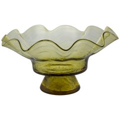 Vintage Ruffled Shape Blenko Bowl