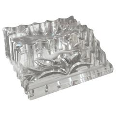 Carved Crystal Paperweight, France, 1940s 10