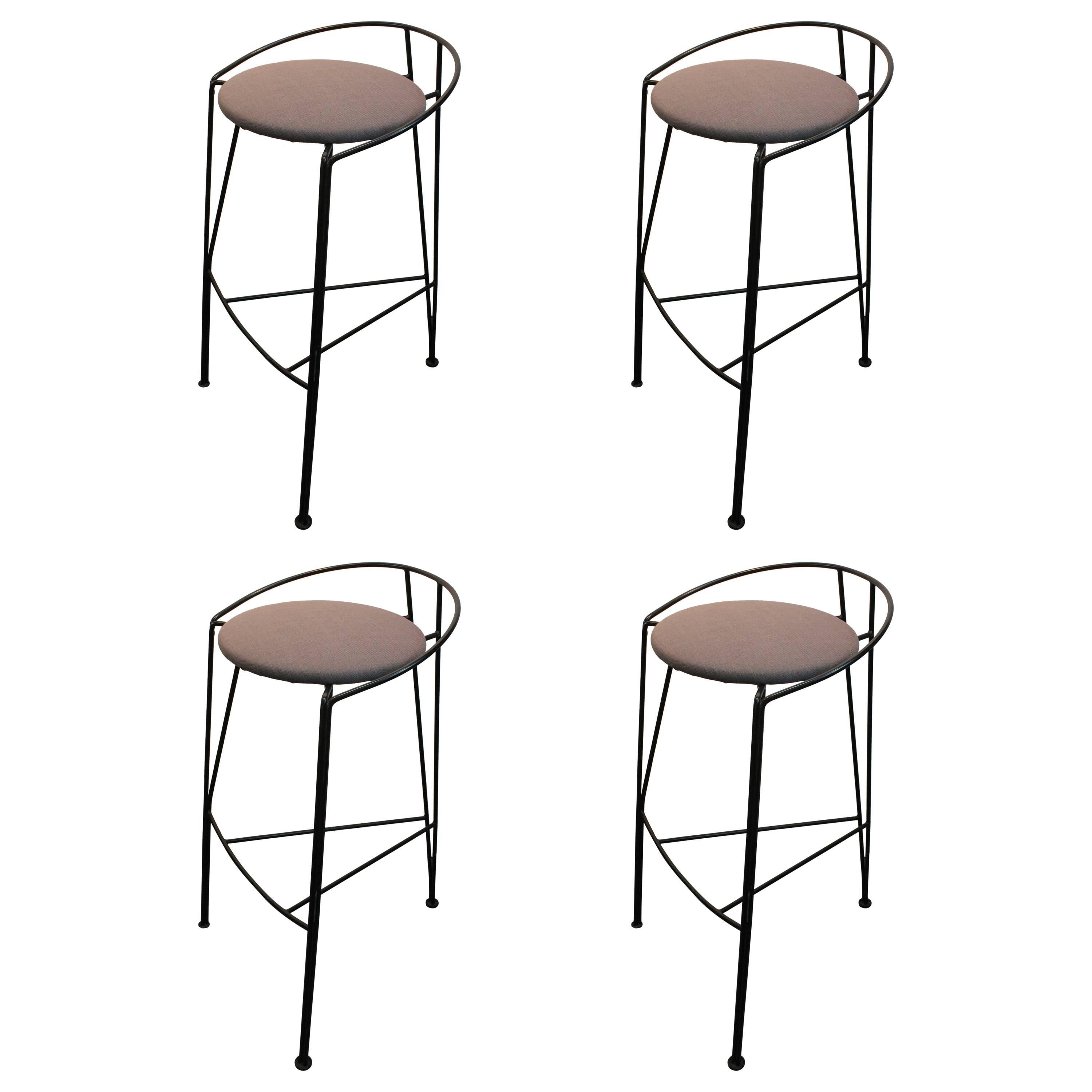 Set of Four Postmodern Pascal Mourgue Barstools