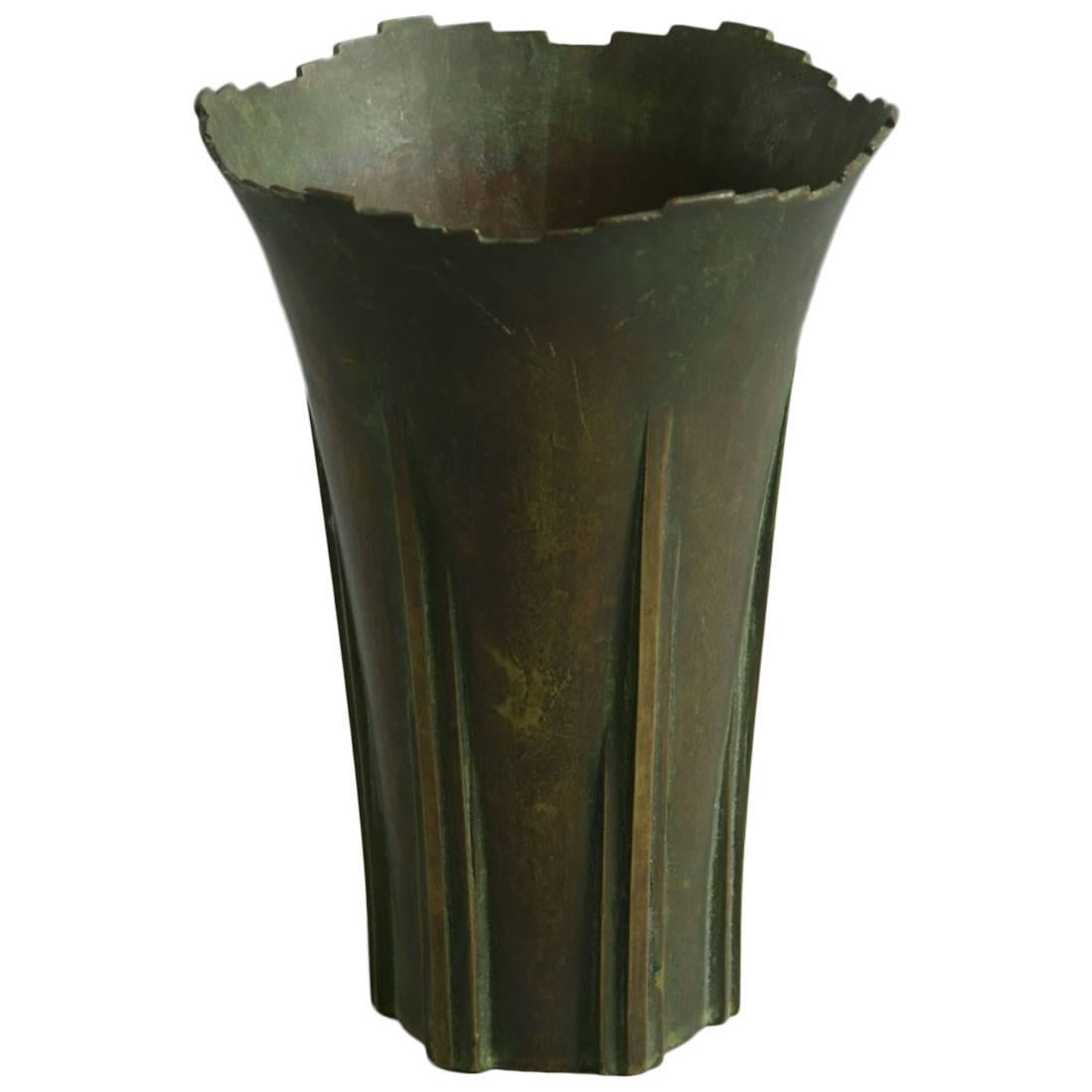 Bronze Vase by Thorild Knutsson For Sale