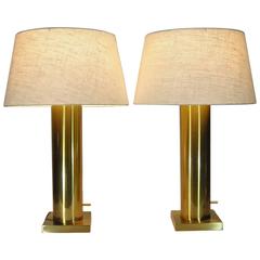 Pair of Midcentury Brass Lamps by Stiffel