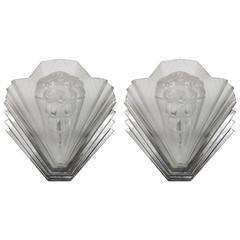 Pair of French Art Deco Wall Sconces Signed by Petitot 3