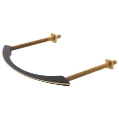 Set of 17 Furniture or Door Handles Blackened Brass, Austria, 1960s
