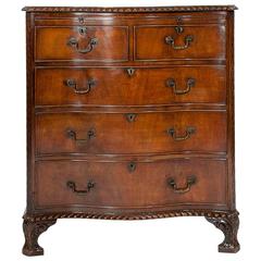 Quality Antique Serpentine Chest of Drawers