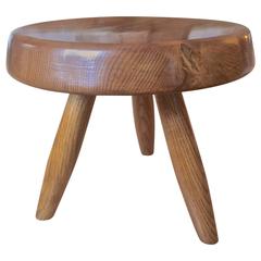 Charlotte Perriand Ash Tree Tripod Stool in Vintage Condition