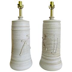 Pair of Mid-Century Ceramic Lamps by Philip Barkdull 