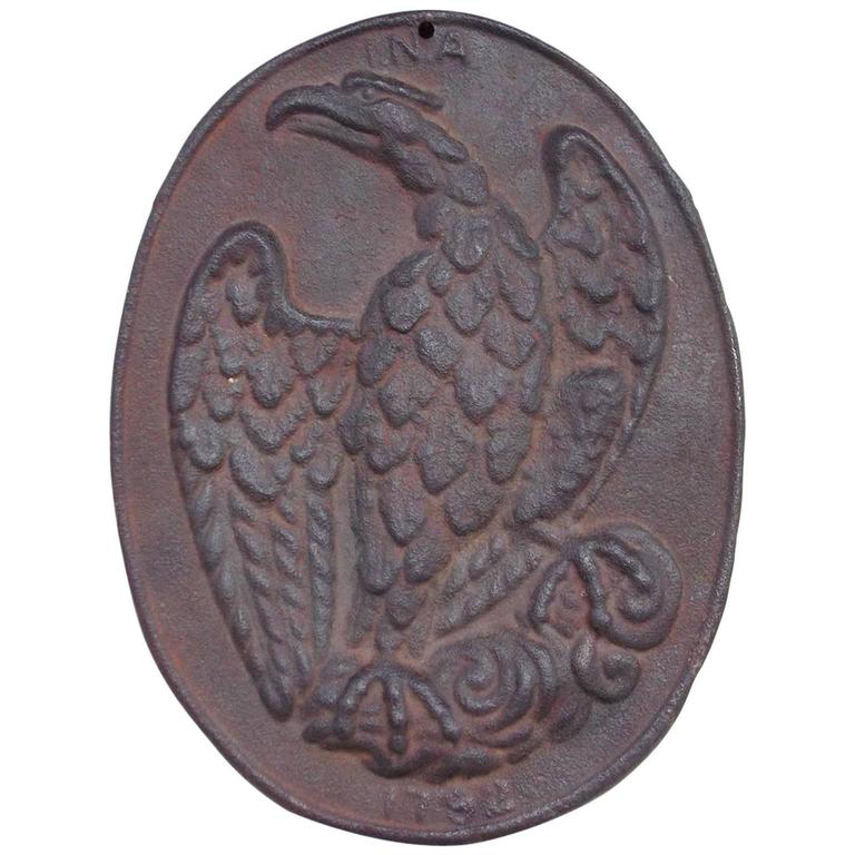 American Cast Iron INA Eagle Fire Mark, Circa 1796 For Sale at 1stdibs