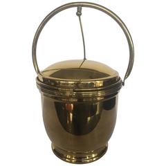Brass Ice Bucket with Mercury Glass LIner