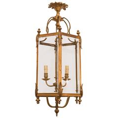 Antique French Gilt Brass Lantern