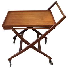 Mid-Century Modern Danish Folding Bar Cart