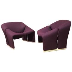 Vintage Pair of Pierre Paulin Groovy Chairs for Artifort