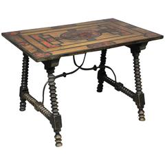 Spanish Baroque Rosewood and Faux Tortoiseshell Coffee Table