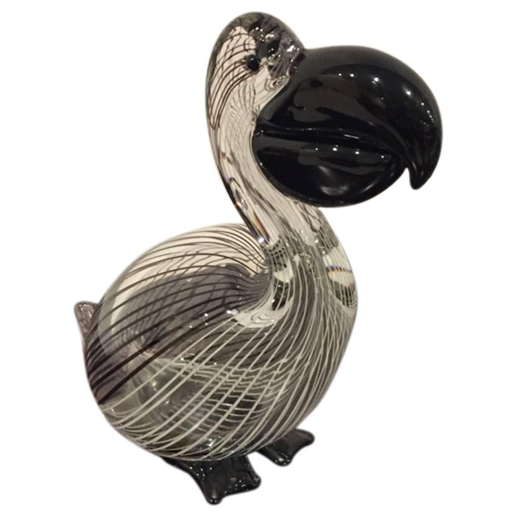 Italian Handblown Pelican For Sale