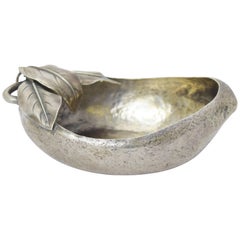 Aesthetic Motif Gorham Sterling Silver Olive Dish, circa 1891, Skin of Olive