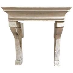 Louis XIII Limestone Mantel