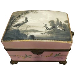 Hand-Painted Porcelain Casket Box