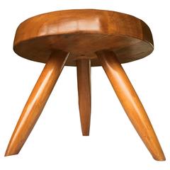 Charlotte Perriand, 1950s Genuine Tripod Ash Tree Stool