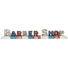 Vintage Americana Mid-Century Neon Barber Shop Sign 12