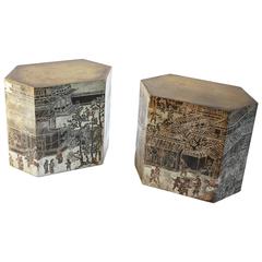 Pair of Hexagonal Chan Occasional Tables by Philip and Kelvin Laverne