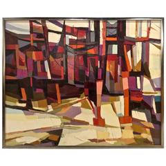Cubist Modern Oil Painting, signed by Artist Weston