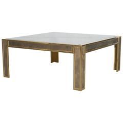 Brass Peter Ghyczy Attributed Coffee Table 10