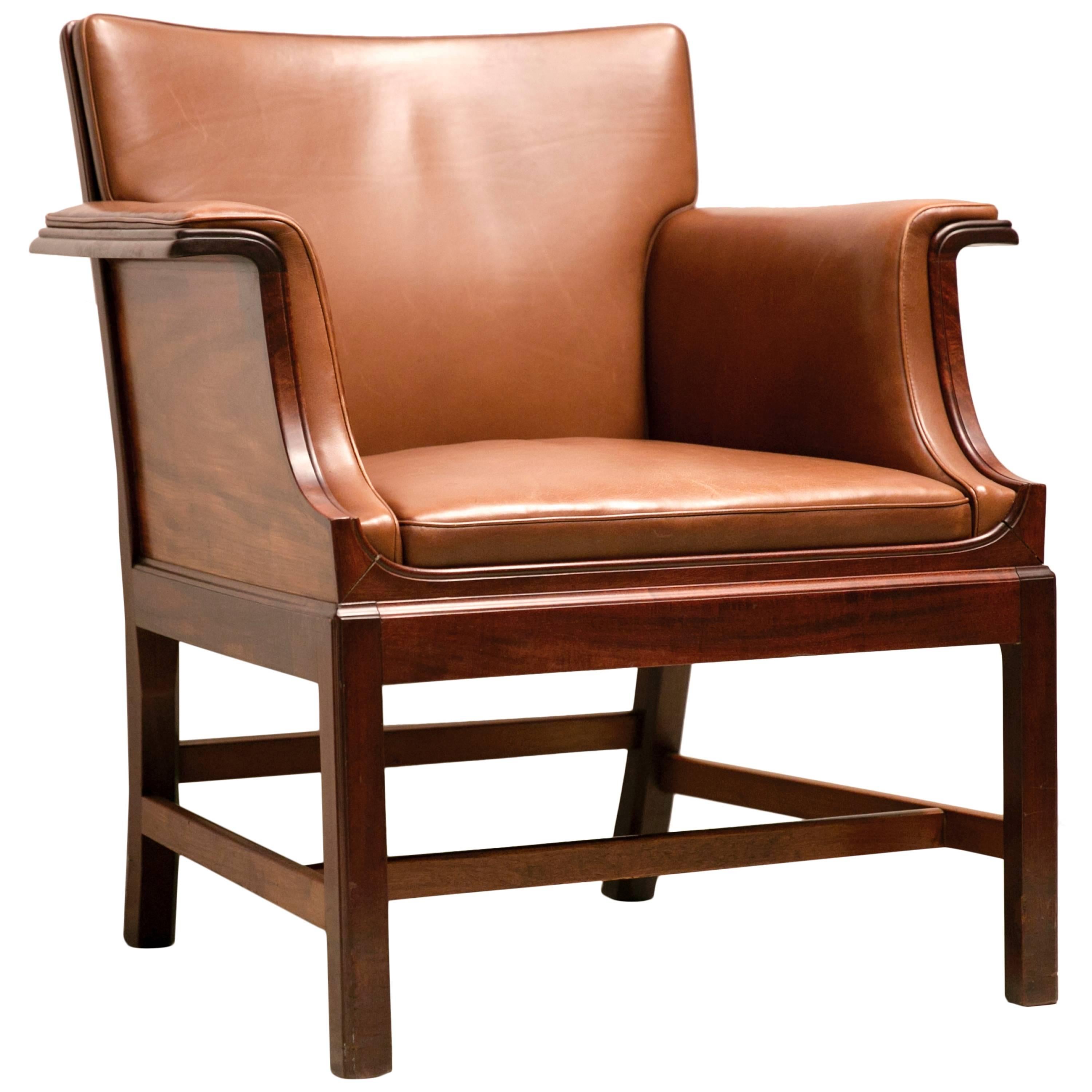 Armchair in Cuban Mahogany by Ole Wanscher For Sale