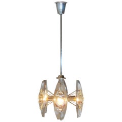 Funky Vintage Chrome Chandelier