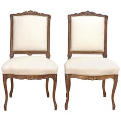 Pair of Antique 19th Century French Regency Style Side Chairs, circa 1870