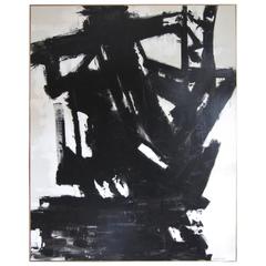 "Coal Mine I" Original Black and White Painting by Artist Karina Gentinetta