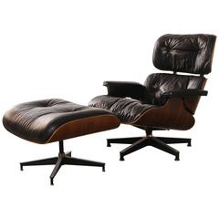 Eames Rosewood Lounge Chair and Ottoman, Historically Important Venice CA 1960s