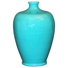 Vintage Marco Zanini Memphis for Bitossi Italian Pottery Turquoise Vase