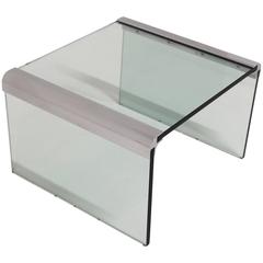 Pace Chrome and Glass Side Table