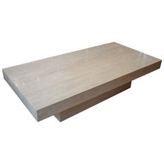 Large Travertine Coffee Table