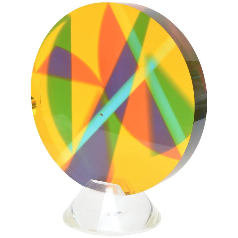 Norman Mercer Lucite Sphere Prismatic Sculpture at 1stDibs