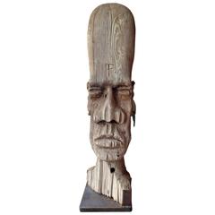 Hand-Carved Wood Sculpture