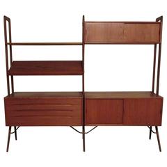 Kurt Ostervig Freestanding Teak Wall Unit