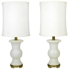 Pair of Frederick Cooper White Porcelain Table Lamps