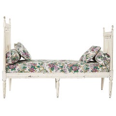 Antique French Painted Louis XVI Style Daybed, Child's Bed, Toddler Bed